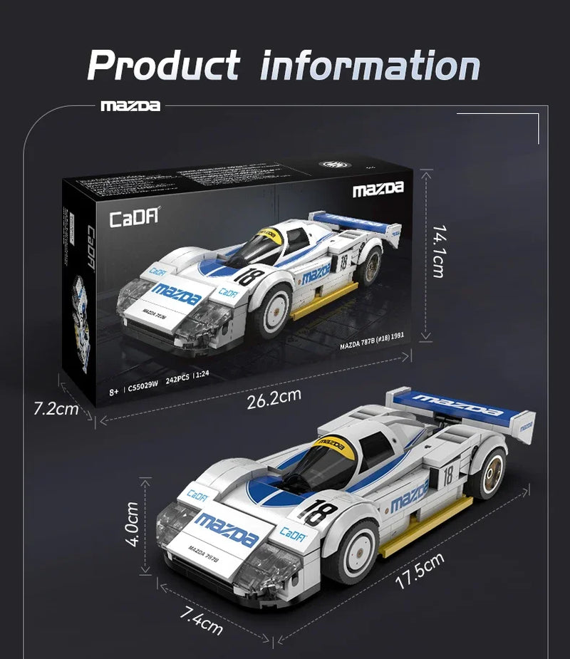 1:24 Technical Drift Racing Car C42 Sports Car Model Building Blocks City Endurance Sports-Car Bricks Toys for Kid Gifts
