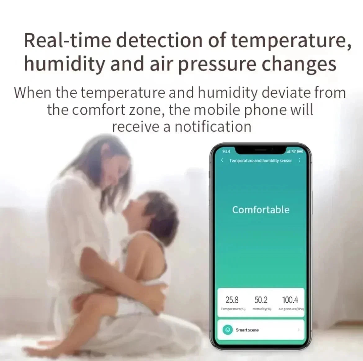 Global Version Temperature Humidity Sensor Smart Air Pressure Sensor Zigbee Smart Home for Xiaomi APP Mi Home Homekit APP