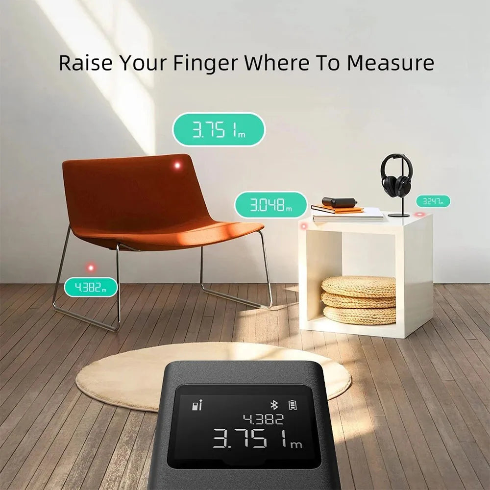 Mijia Smart Laser Rangefinder Real Time Distance Meter LCD Display Laser Range Finder Tape Measure Work with Mijia APP