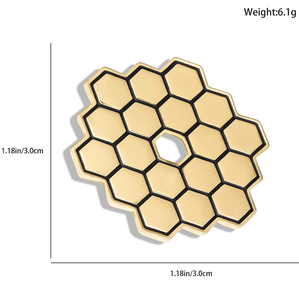 Science James Webb Space Telescope Pin Brooch Astronomy Lapel Beehive Badge Jewelry Gifts for Scientific Enthusiast Student