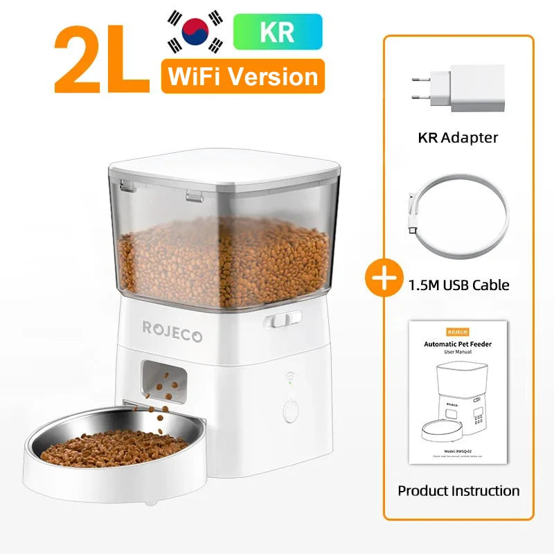 Dog Feeder Automatic Smart Pet Food Dispenser for Pets Dog Kibble Dispenser with WIFI Remote Control Dog Feeding Supplies