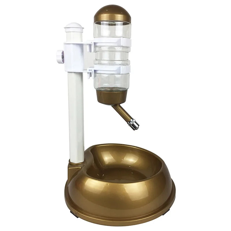 Automatic Pet Drinker Dog Bowls Water Bottles Universal Dog Waterer Feeder 2 in 1 Liftable Dispenser Puppy Supplies Space-Saving
