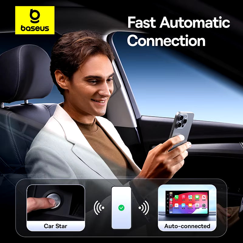 Wireless Carplay Wired to Wireless Carplay Adapter Auto Connect Car Intelligent Systems Plug&Play Bluetooth Smart Carplay