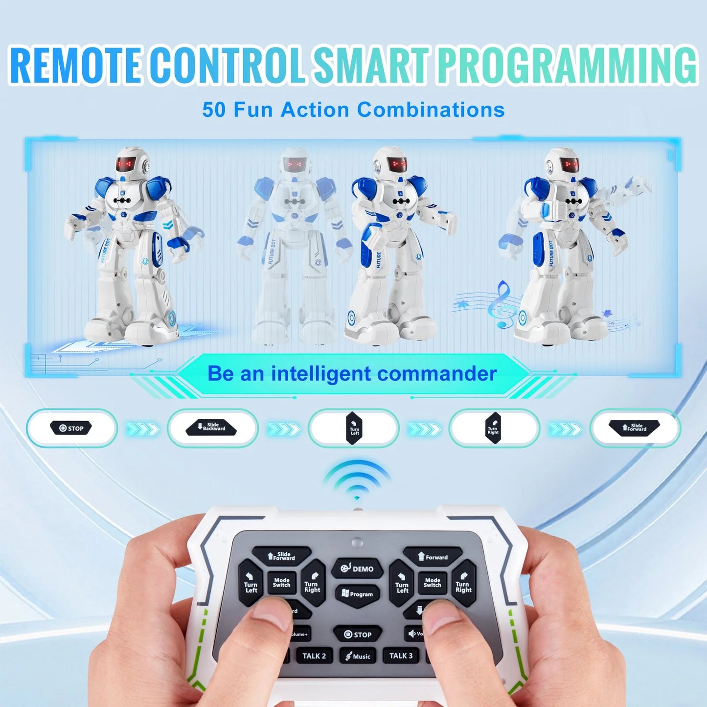 RC Robot Toy for Kids Talking Dancing Gesture Remote Control Programmable