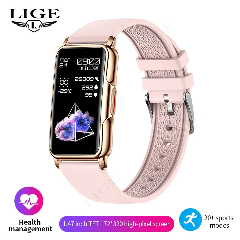 Android IOS Smart Bracelet Women Smartwatch Men Heart Rate Blood Oxygen Waterproof Sport Smart Band Watch for Ladies +Gift