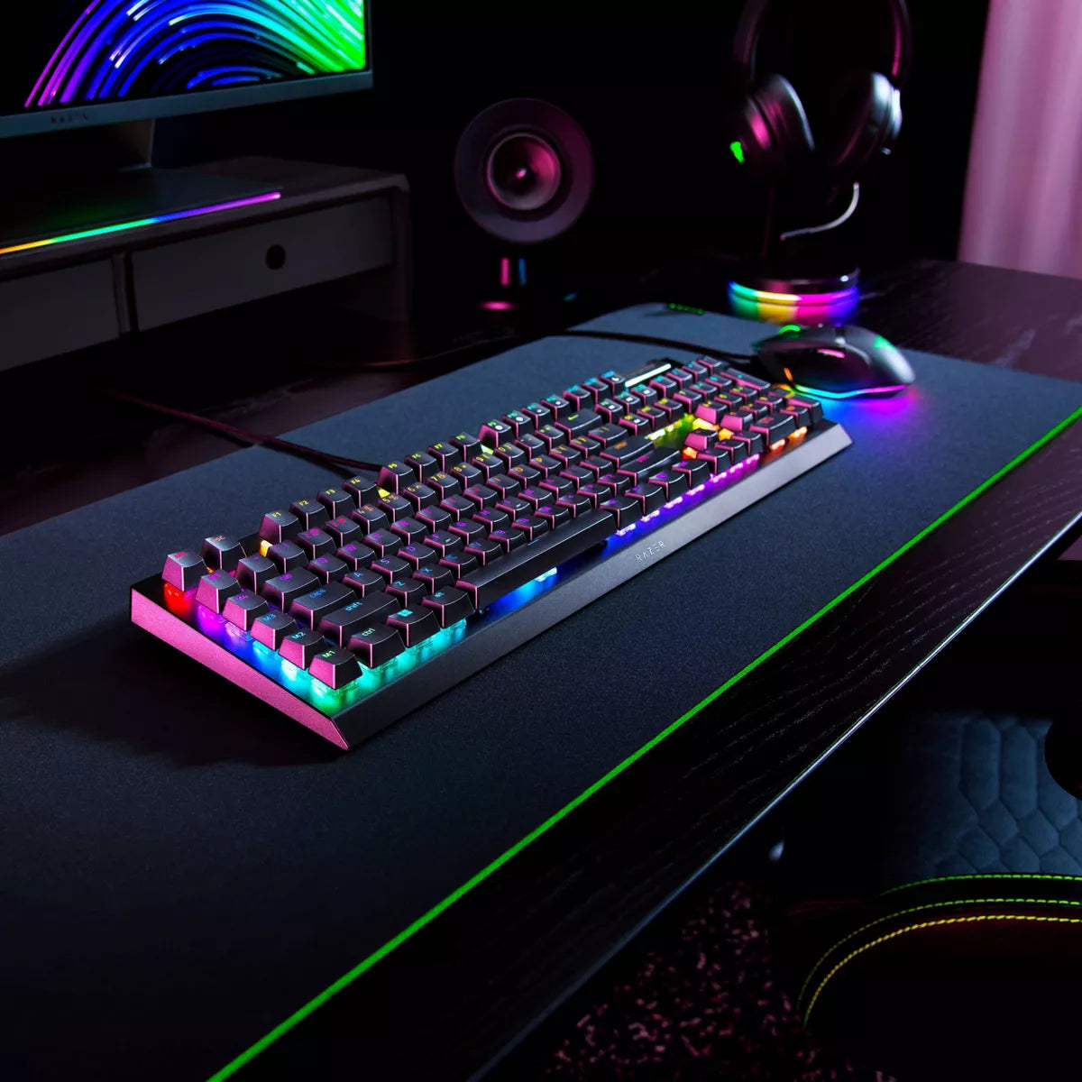 Razer BlackWidow V4 X Mechanical Gaming Keyboard featuring Razer Chroma RGB Lighting