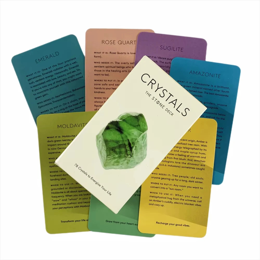 Crystals Tarot Cards Oracle Cards Tarot Deck and Card Game High Quality Kabbalis Board Game Divination Fate Party Enterainment