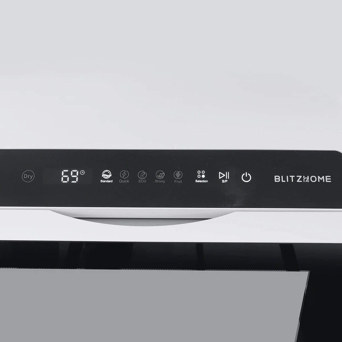 Blitzhome BH-CDW1 Smart Portable Countertop Dishwasher US Plug with APP Control, 4-6 Sets Big Capacity, Dual Water Inlet Modes, 360°Spraying, 75°High Temperature, Five Cleaning Modes, Drying Function