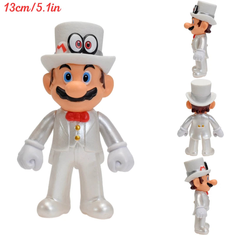 MARIO Series Princess Peach Bowser Cool PVC Action Figure Toys Mario Bros Koopa Troopa Donkey Kong Cappy Anime Model Dolls Gifts