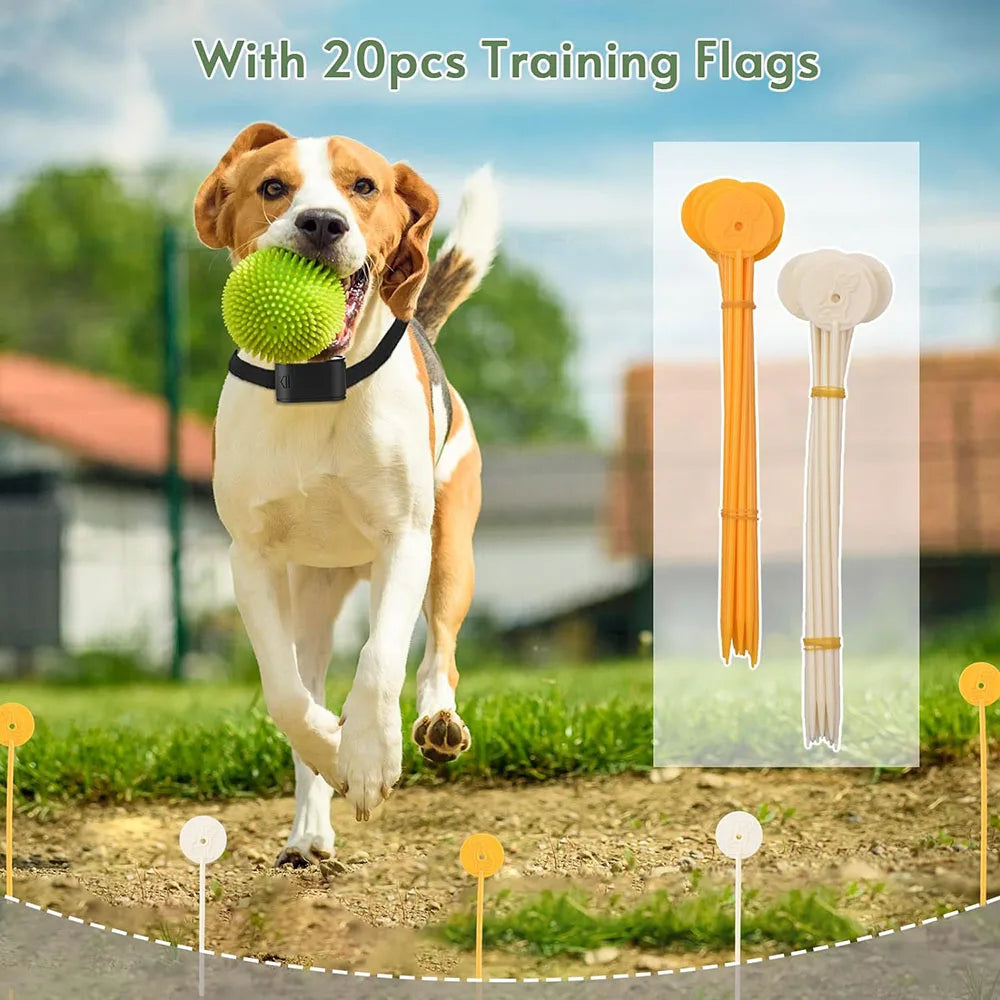 Ultimate Electric Pet Fence Collars for Stubborn Dogs - In-Ground/Aboveground Boundary System for Up to 1/2 Acre