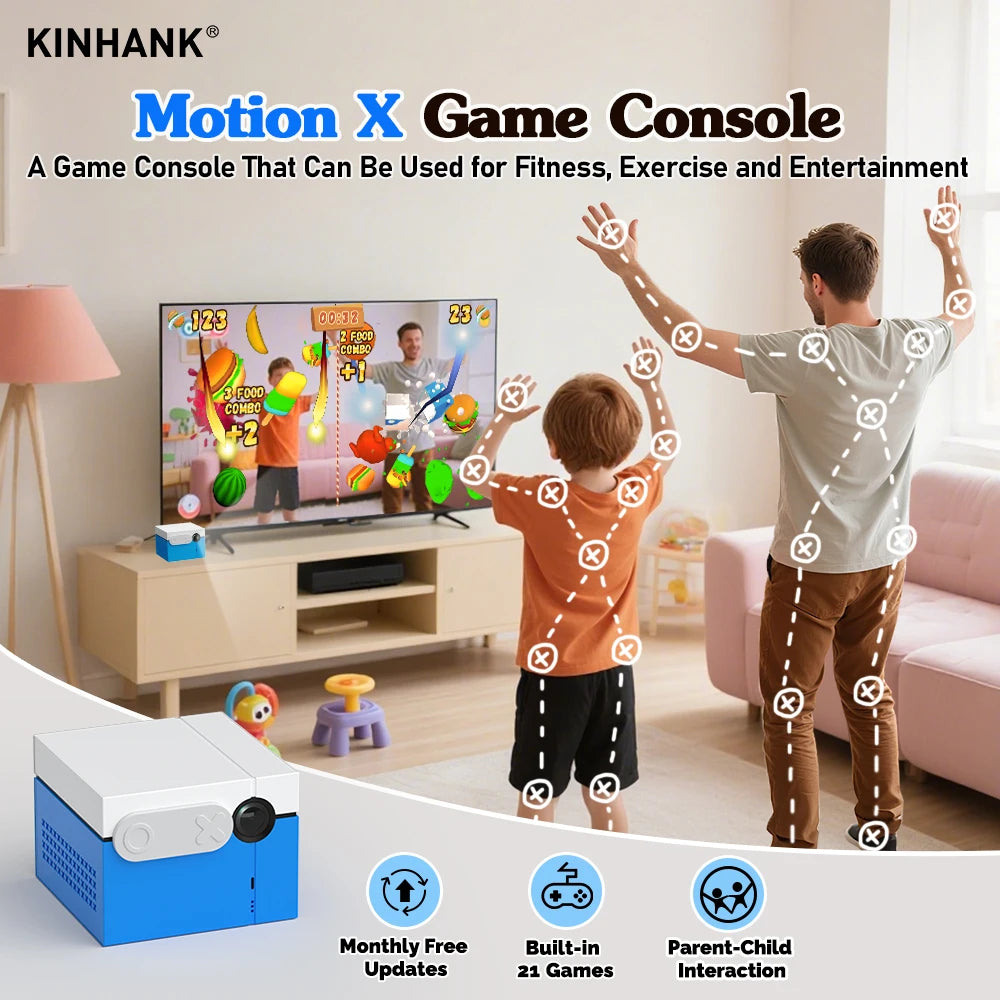 Motion X Gaming Console with 20+Games for Kids & Families,Monthly Updat,Plug & Play Indoor Motion-Controlled Game System
