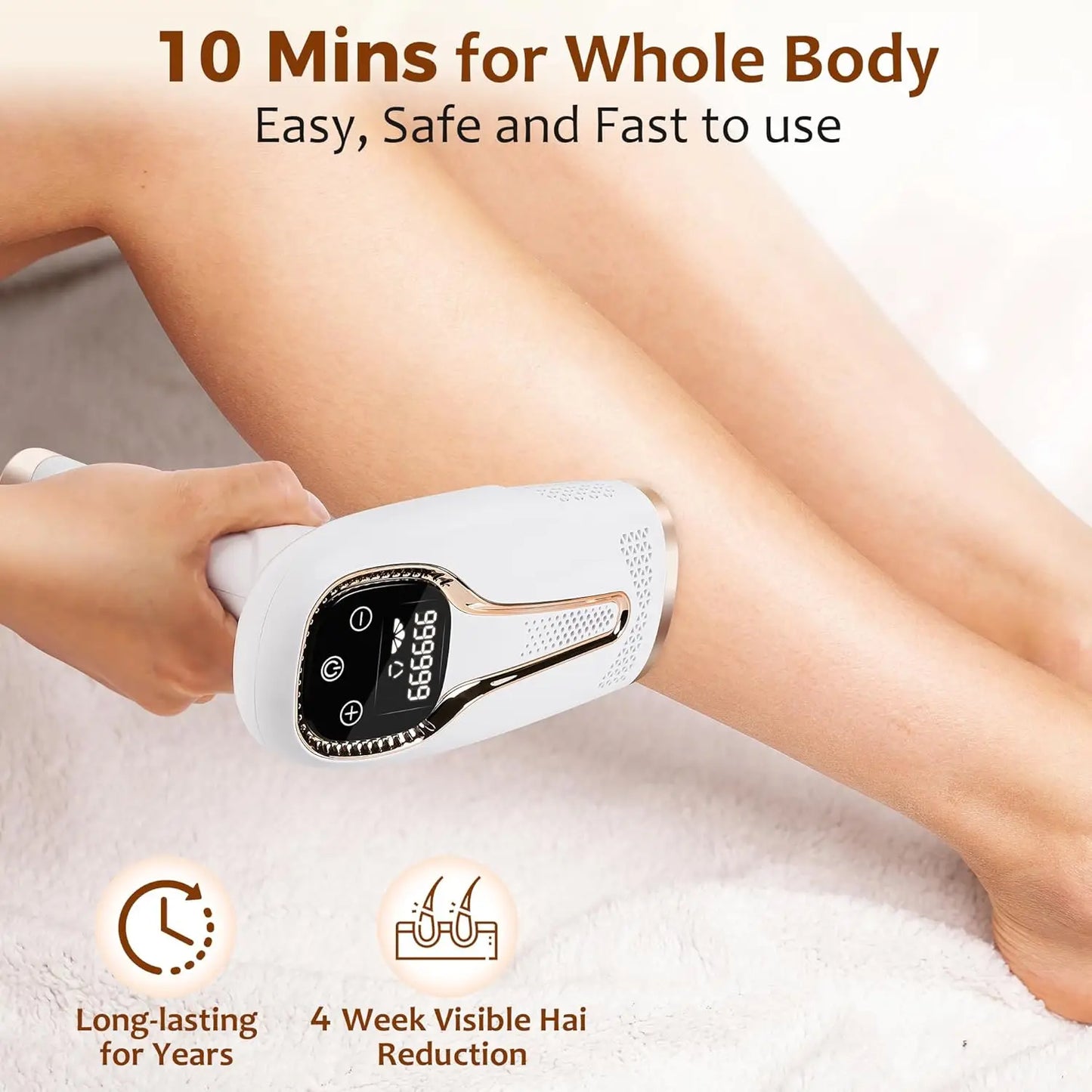 Women’S IPL Hair Removal System with 990000 Flashes Painless Laser Epilator for Home Use Body and Bikini