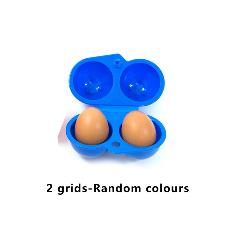 2 Grid Egg Storage Box Portable Egg Holder Container for Outdoor Camping Picnic Eggs Box Case Kitchen Organizer Case