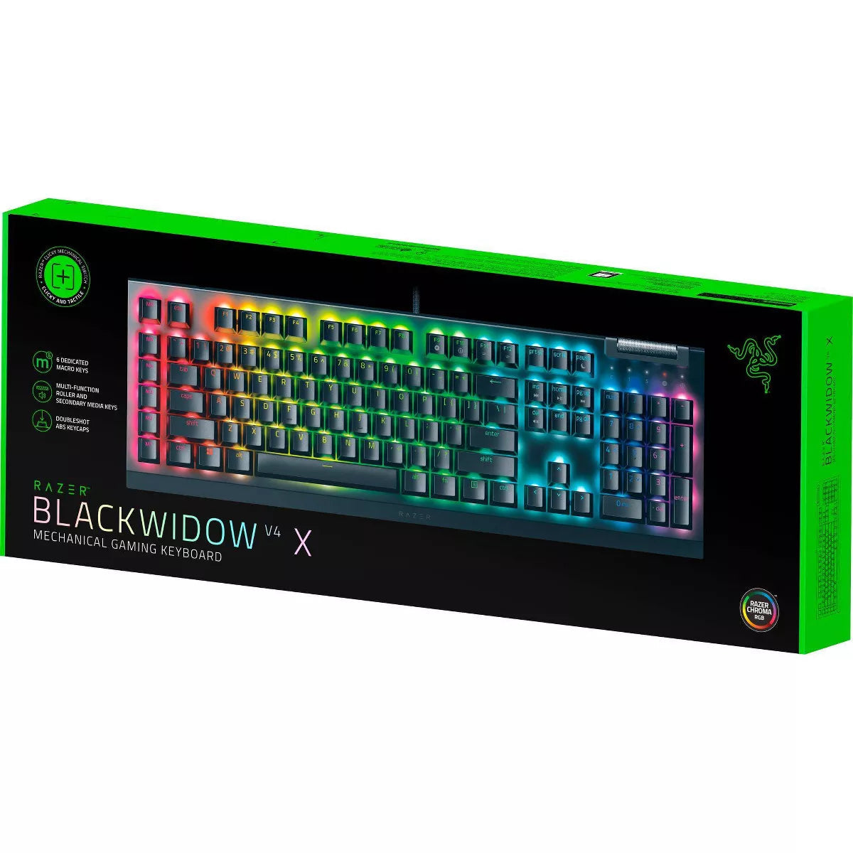 Razer BlackWidow V4 X Mechanical Gaming Keyboard featuring Razer Chroma RGB Lighting