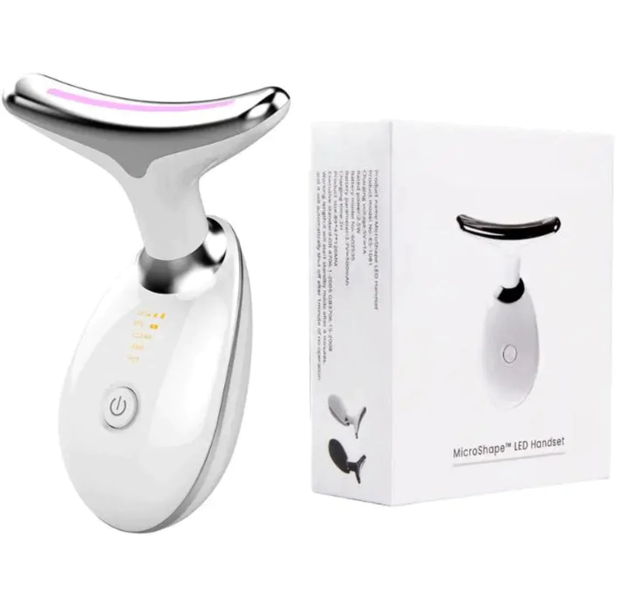 Wavy Chic Beauty Facial Massager, 7 Color Wavy Acne Beauty Microcurrent Facial Device Skin Firming for Face Neck Beauty Device