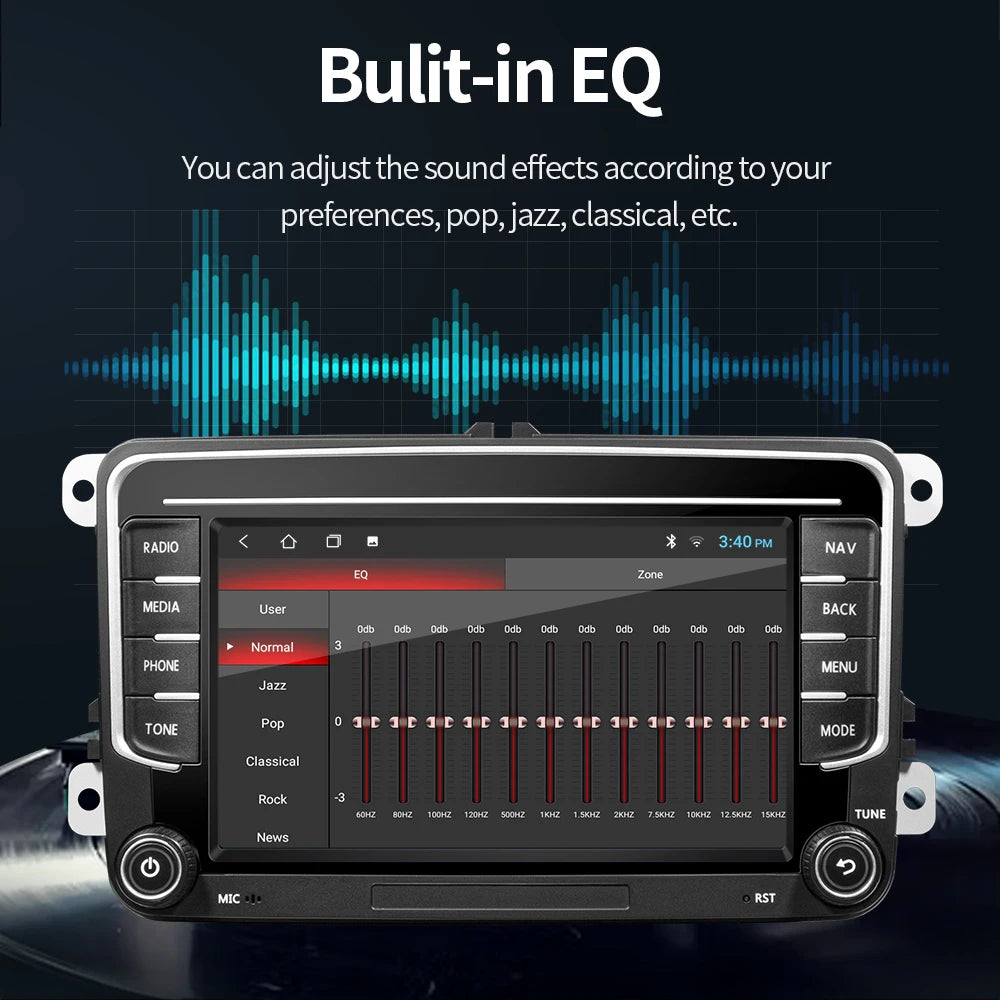 2Din Android 13 Car Radio GPS for VW / Volkswagen Skoda Octavia Golf 5 6 Touran Passat B6 Polo Jetta 2Din Radio Player