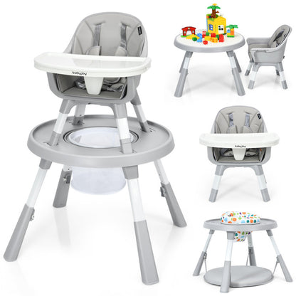Multi-Functional Baby High Chair with Adjustable Height and Infant Activity Center