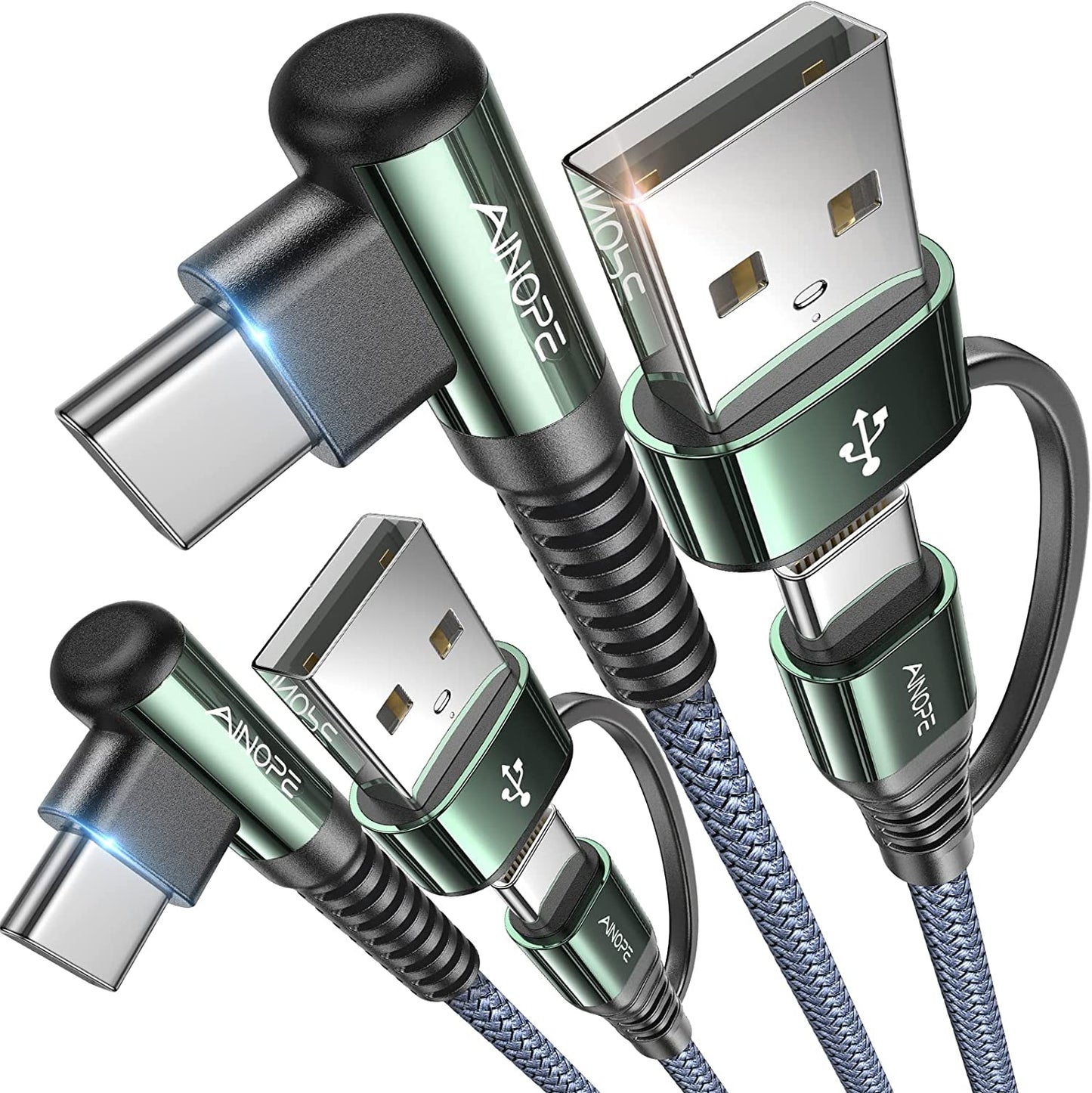 High-Speed USB C to USB C Cable - 6.6Ft-2Pack, 60W Fast Charging Type C Charger Cord for iPad and All USB C Port Devices
