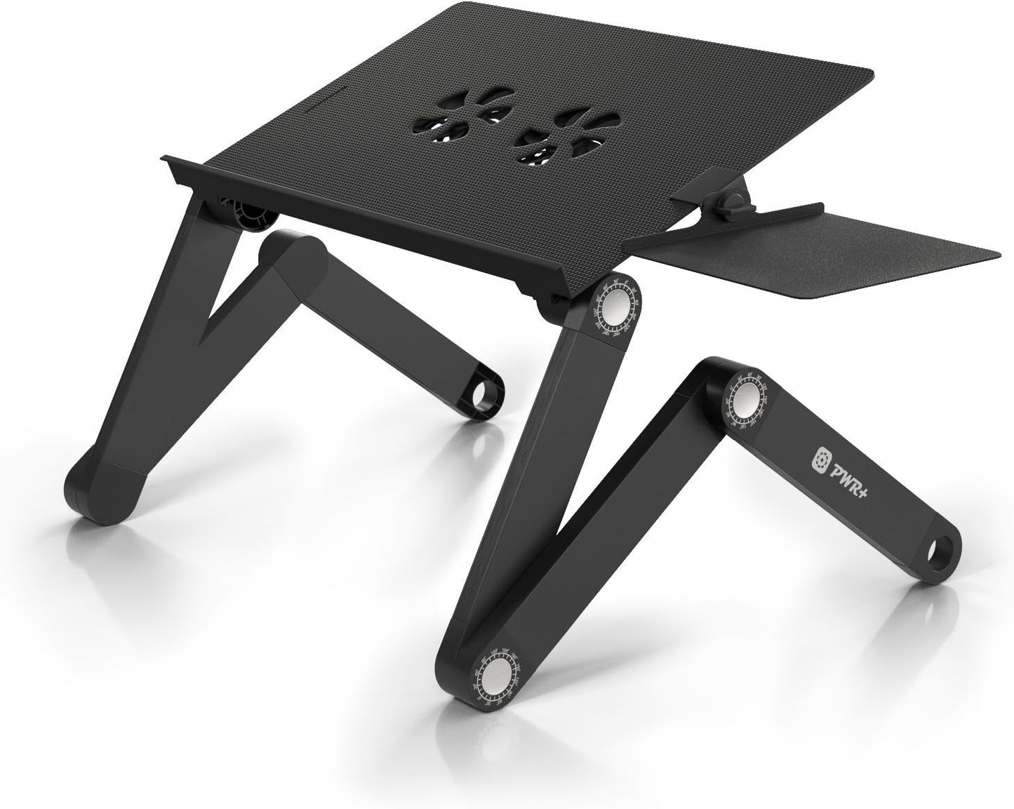 Adjustable Laptop Table Stand: Portable Ergonomic Riser with Mouse Pad for Ultrabooks, Macbooks, Gaming Notebooks, up to 17 Inch Laptops