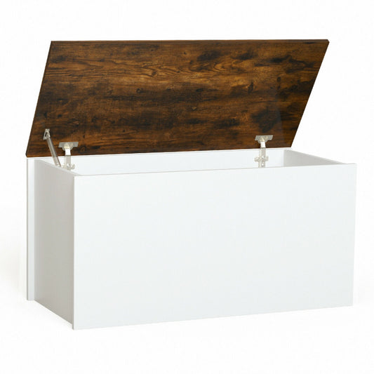 Premium Flip-Top Storage Chest with Secure Self-Hold Cover and Pneumatic Rod Mechanism"