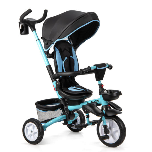 Multi-Functional Baby Stroller with Detachable Canopy and Secure Safety Harness