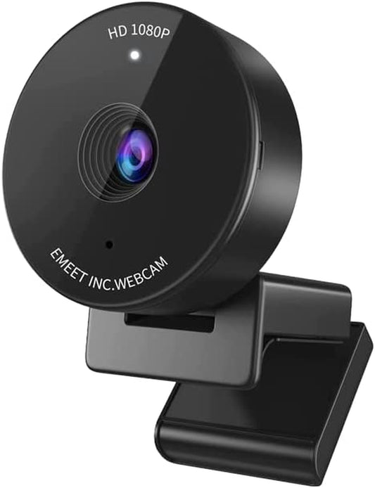 1080P Webcam - USB Webcam with Microphone & Physical Privacy Cover, Noise-Canceling Mic, Auto Light Correction, EMEET C950 Ultra Compact FHD Web Cam W/ 70° View for Meeting/Online Classes/Zoom/Youtube
