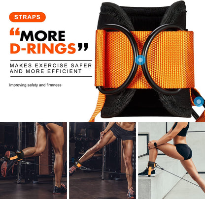 Padded Ankle Straps for Cable Machine Exercises - Ideal for Glute Workouts, Leg Extensions, and Booty Hip Abductors - Adjustable Comfort Ankle Cuff for Optimal Gym Performance