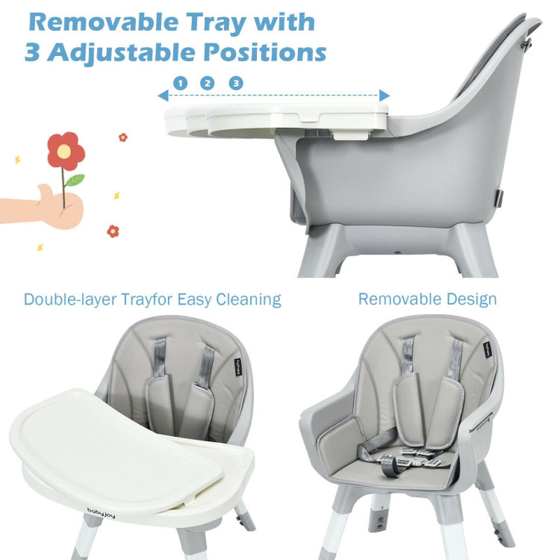 Multi-Functional Baby High Chair with Adjustable Height and Infant Activity Center