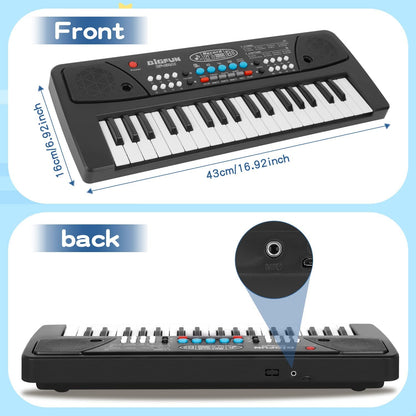 Educational Kids Keyboard Piano with Microphone - 37 Keys Electronic Piano for Boys and Girls, Ideal Musical Toy Gift for Ages 3-6