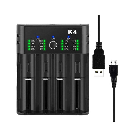 Universal Rechargeable Li-Ion Battery Charger - USB Port for Flashlights, RC Toys, Home Tools