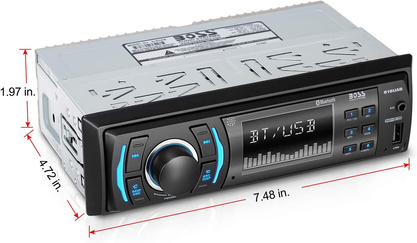 Advanced Single Din Multimedia Car Stereo with LCD Display, Bluetooth Connectivity, Hands-Free Calling, Built-In Microphone, MP3/USB Support, Aux-In, Radio 