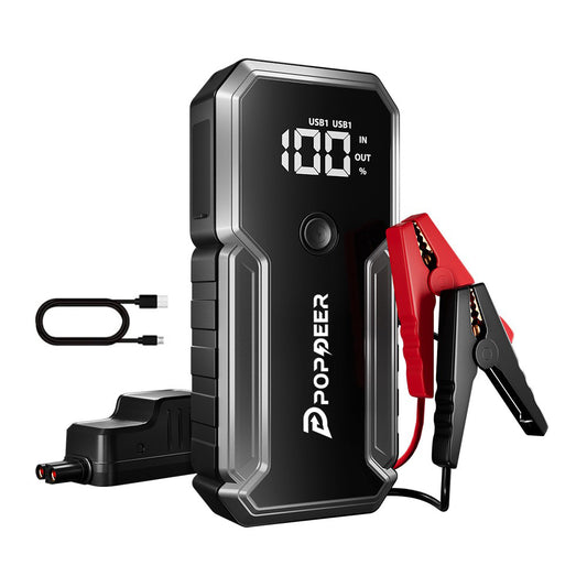 20000mAh 2500A Car Jump Starter with Dual USB Output and LCD Display -