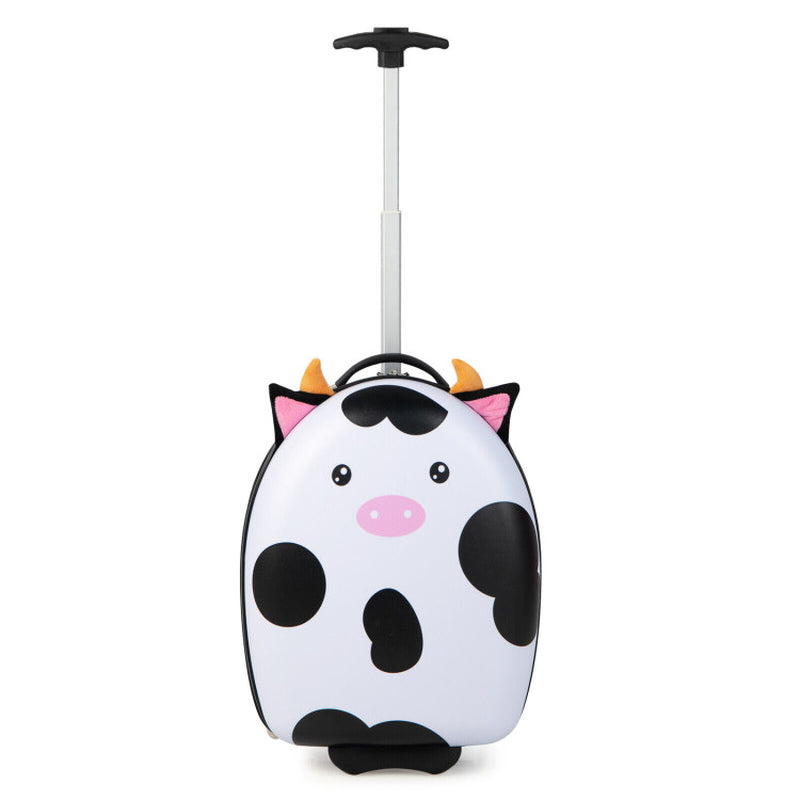 16-Inch Children's Rolling Luggage with Two Flashing Wheels and Telescopic Handle