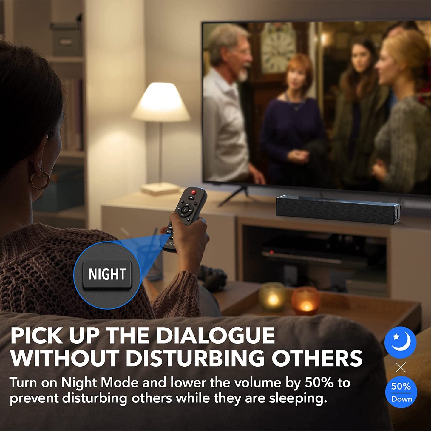 Compact Soundbar with Bluetooth, HDMI Arc, Optical, AUX, and USB Connections - Ideal for TV, PC, Gaming, and Surround Sound System