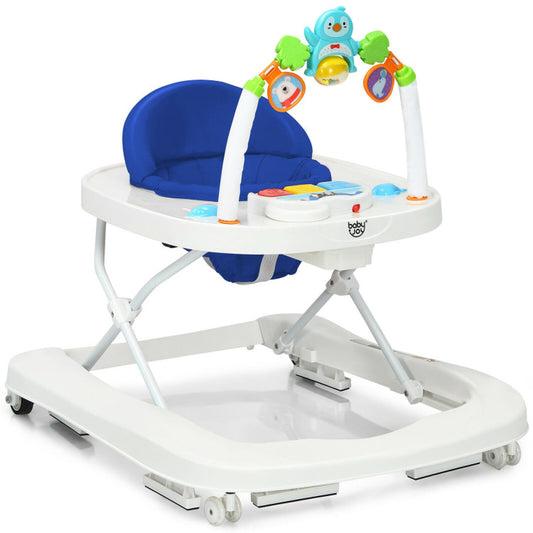 Foldable Baby Walker with Adjustable Heights - 2-in-1 Design