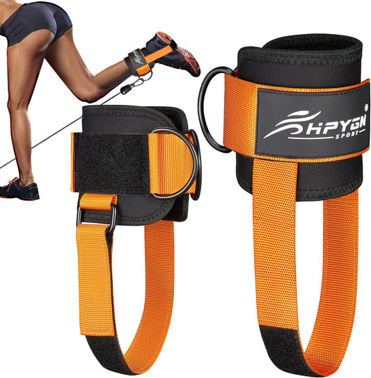 Padded Ankle Straps for Cable Machine Exercises - Ideal for Glute Workouts, Leg Extensions, and Booty Hip Abductors - Adjustable Comfort Ankle Cuff for Optimal Gym Performance