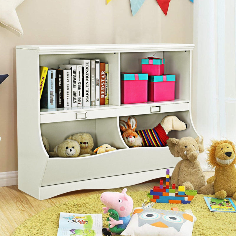 Children's Storage Unit: Baby Toy Organizer and Bookshelf