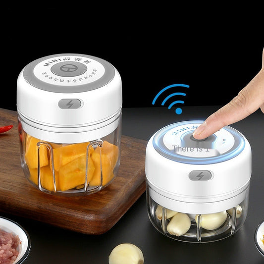 Compact Wireless Electric Garlic Processor for Baby Food and Culinary Applications