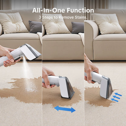 Lubluelu V8 Instant Heated Carpet Cleaner with 15Kpa Suction Power and Self-Cleaning Function for Effective Pet Stain Removal on Car, Couch, Rug, and Spot Cleaning