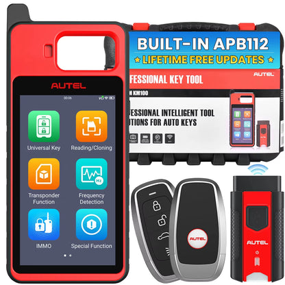 Autel MaxiIM KM100 KM100X Universal Key Programming Tool for Automotive IMMO Solutions - Supports All Key Loss, Key Deletion, and Key Addition