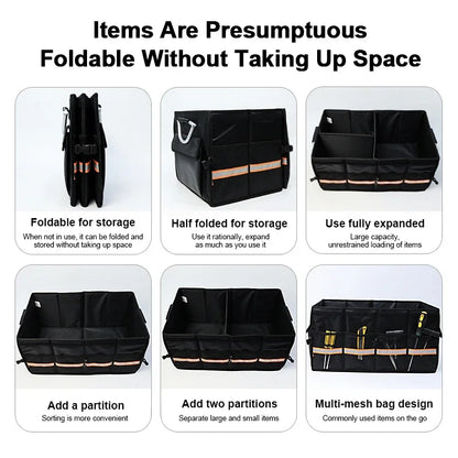 Portable Multipurpose Folding Car Trunk Storage Organizer for SUVs and Trucks