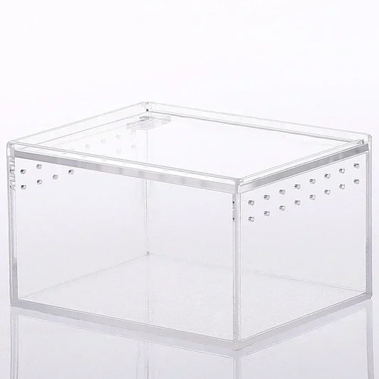 Reptile Breeding Box Transparent Acrylic Spider Lizard Amphibian Terrarium Leak-Proof Pet Habitat Arboreal Tarantula Enclosure