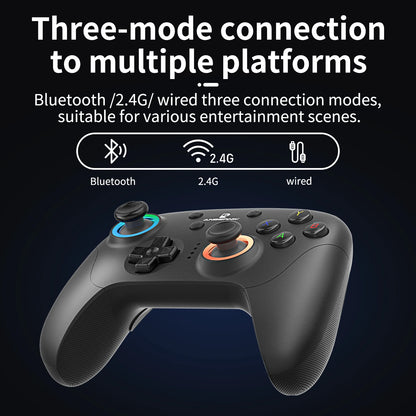 ANBERNIC RG P01 Retro Games Controller Wired/Wireless Bluetooth RGB  Effect Joystick XBOX Gamepad for PC Android IOS Steam