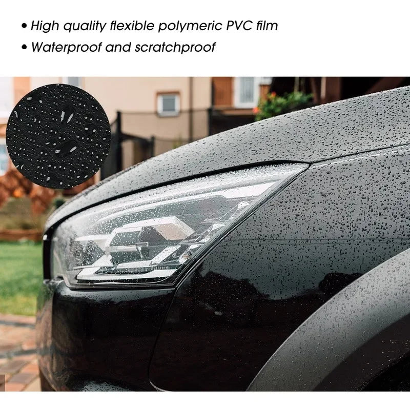 Gloss Black Self-Adhesive Vinyl Wrap for Automotive Applications - 150 x 50 cm Color Changing Film
