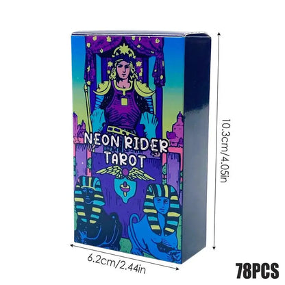 1 Box Neon Rider Tarot Cards 78PCS Original Tarot Deck for Tarot Reading Divination Fortune Telling Game in English Tarot