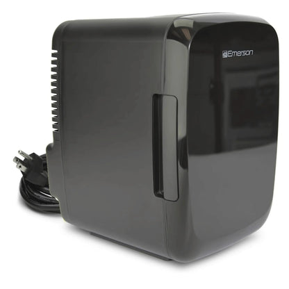 Emerson Portable Mini Fridge Cooler Quiet W Secure Latch and Holds up to 6 Cans