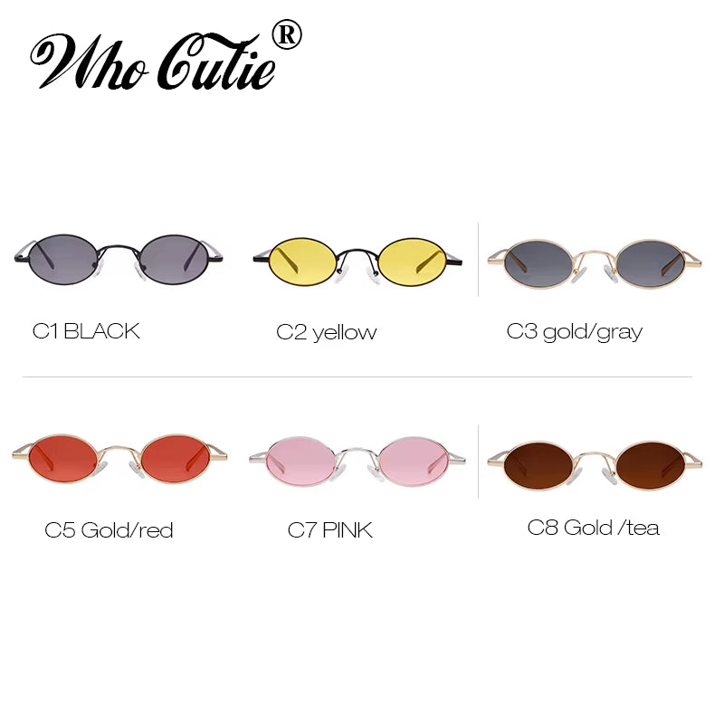 Skinny Steampunk Oval Sunglasses 2020 Women Vintage Small Steam Punk Goggles Designer Gold Tiny Sun Glasses Shades SN229
