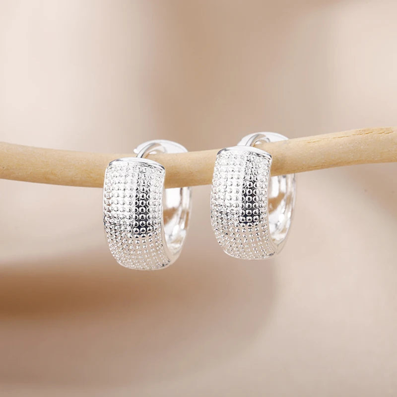 Gold Small Hoop Earrings for Women - Stainless Steel Silver Tone Jewelry, 2024 Trendy Piercing Gift for Her