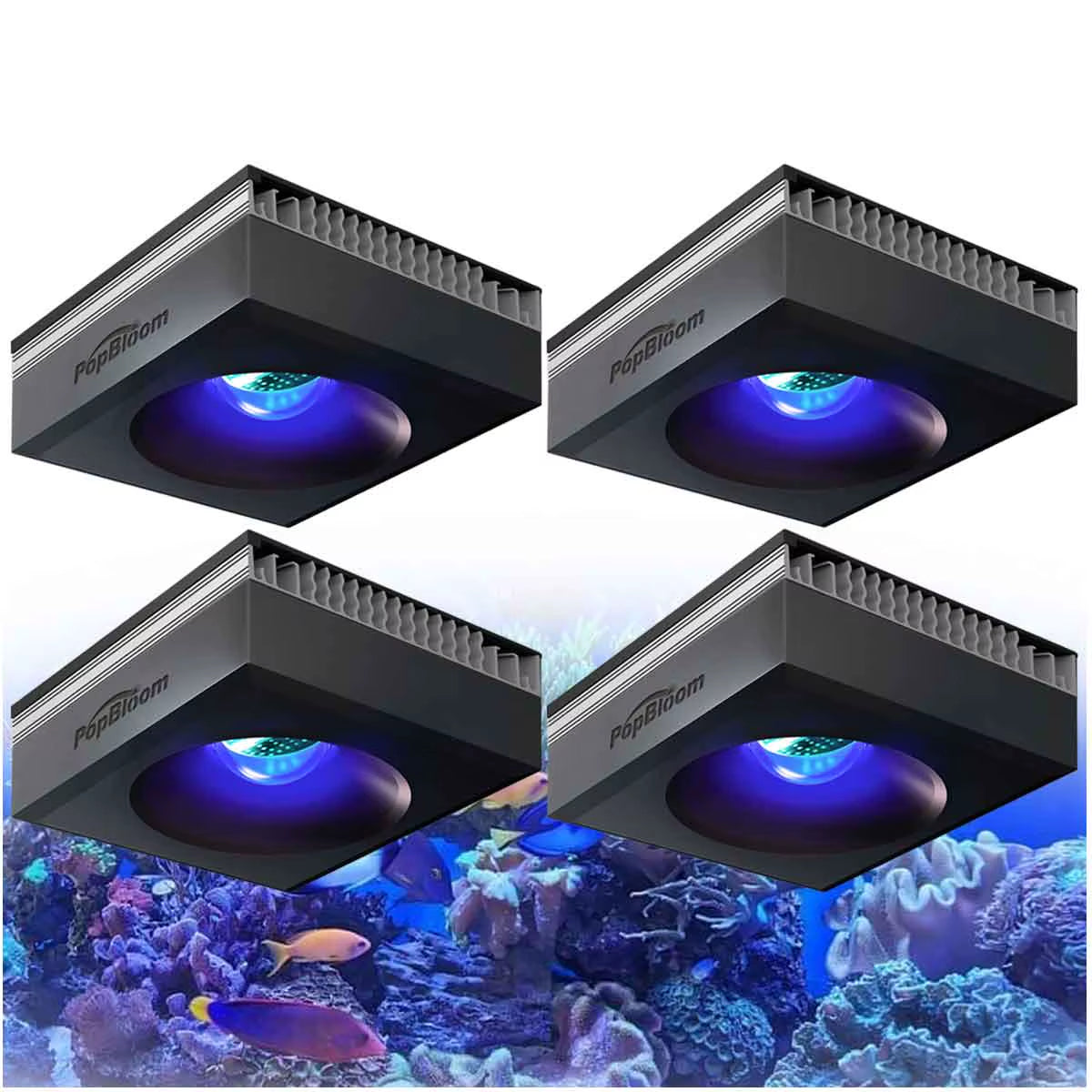 Popbloom RL90 Wifi Reef Aquarium Light 100W, Professional Marine Aquarium LED Full Spectrum for Reef Coral SPS/LPS Fish Tank LED