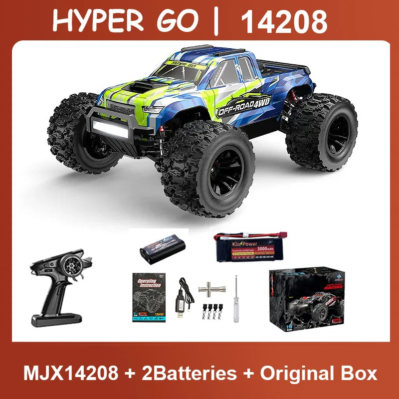 Hyper Go MJX 14207 1/14 Scale 4WD Brushless Remote Control Drift Racing Car - 55KM/H Off-Road Truck